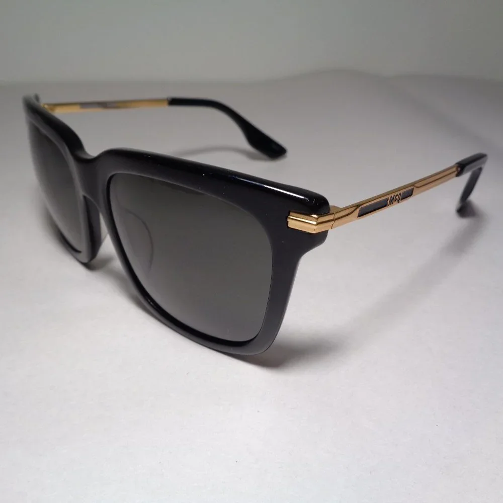 McQ by Alexander McQueen MQ0055S Black Gold New Men's Sunglasses